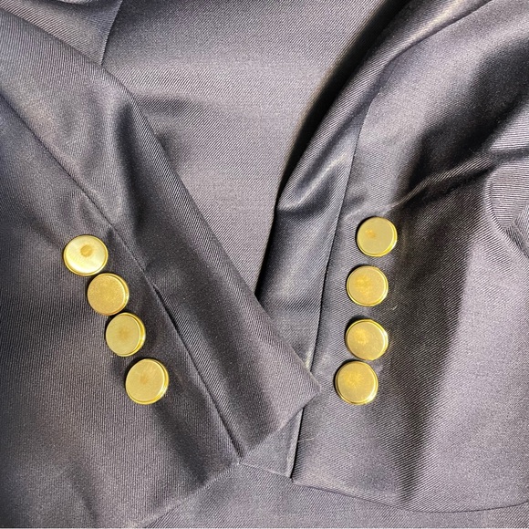 Tom James Royal Classic Custom Tailored Navy Blue single-breasted suit blazer, S - Picture 9 of 9